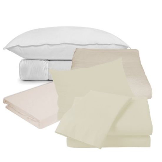 UNIB SINGLE BEDDING PACK WITH TOWEL 13.5 TOG CREAM