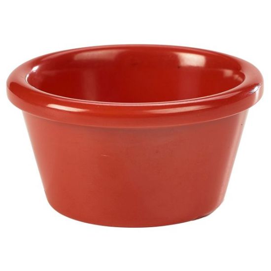 Melamine Ramekin Smooth 3oz Red