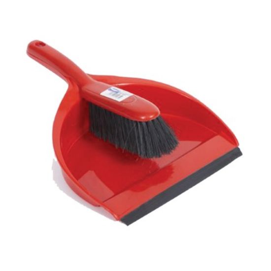 Soft Dustpan Set Red