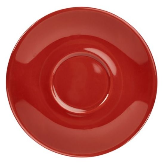Genware Porcelain Red Saucer 16cm (6)
