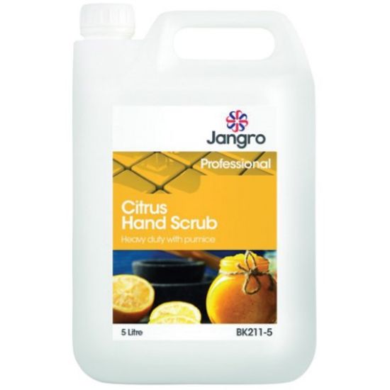 Jangro Citrus Hand Scrub With Pumice Stones 5ltr Beaded