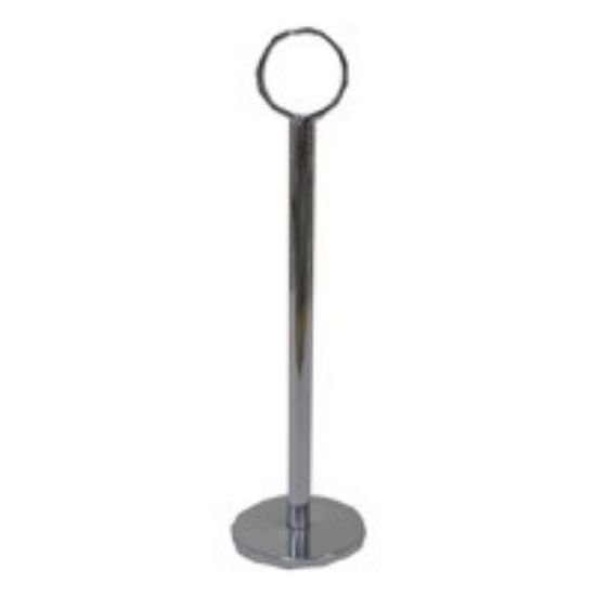 TABLE NUMBER HOLDER 8" ST/ST DOUBLE RING CLIP CHROME