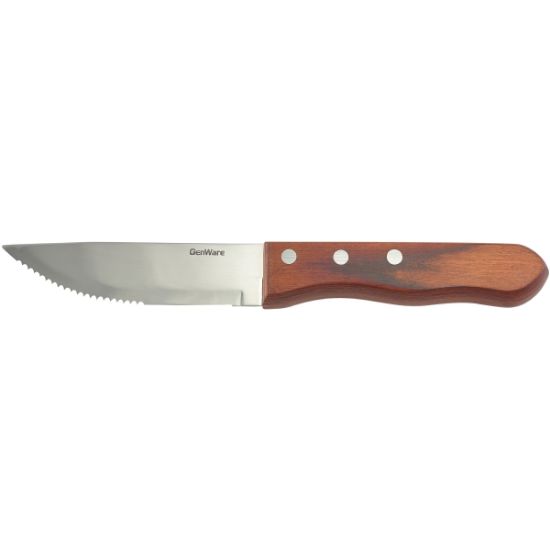 JUMBO RED PAKKA WOOD STEAK KNIFE (12)