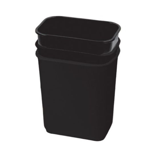 Rectangular Plastic Waste Bin 12ltr Black