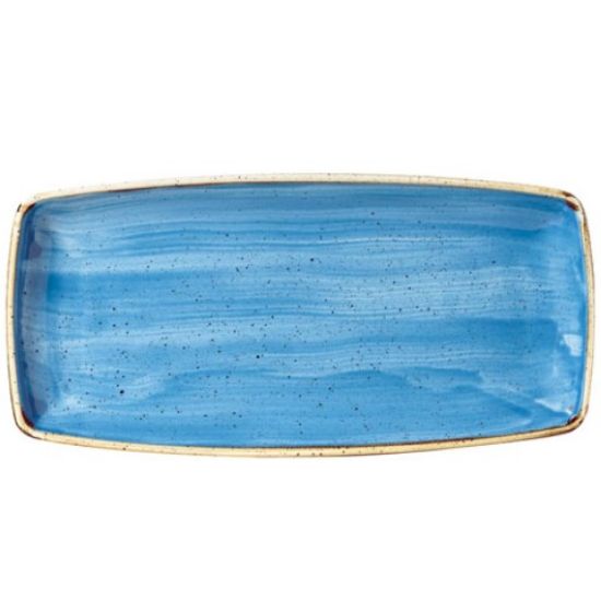 CASE OF 12 STONECAST OBLONG PLATE 11.75x6" CORNFLOWER BLUE