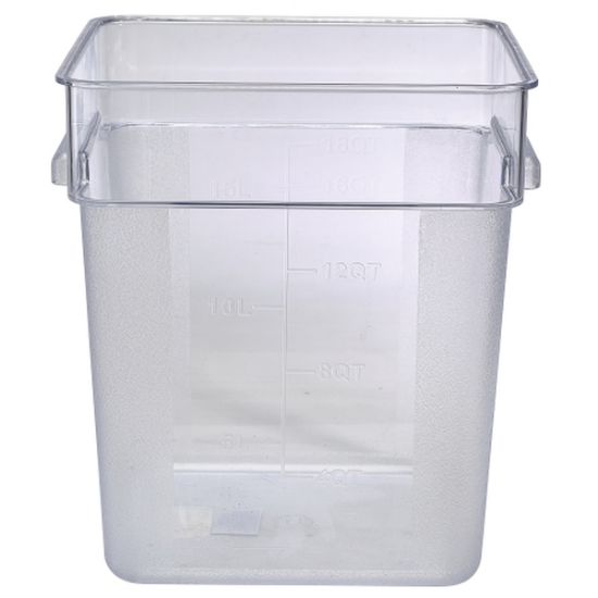 Polycarbonate 17.1 Ltr Square Food Storage Container With Etched Measurements
