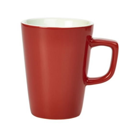 Genware Porcelain Latte Mug 12oz 34cl Red (6)