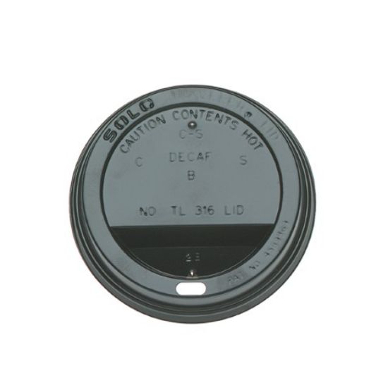 DRINK THRU LID FOR CAFFE 12/16OZ CUP BLACK x 100