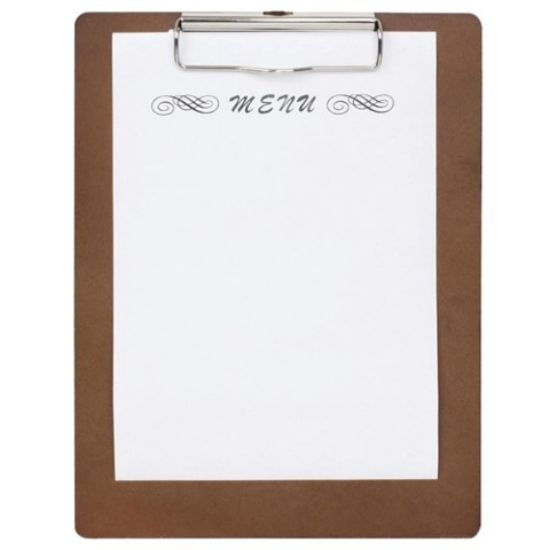 Wooden Menu Presentation Clipboard A4