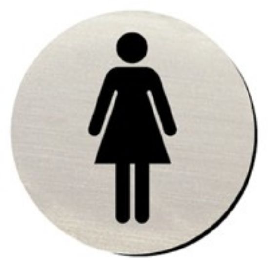 Ladies Door Disc Self Adhesive Metallic Dia75mm