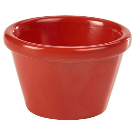 MELAMINE RAMEKIN SMOOTH 1.5oz RED *S