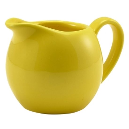 Genware Porcelain Yellow Milk Jug 14cl 5oz (6)