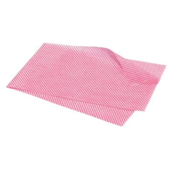 Jangro Lightweight Wipes 42x38cm Red (Pack Of 50)