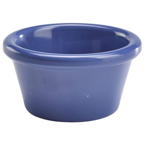Melamine Ramekin Smooth 2oz Blue