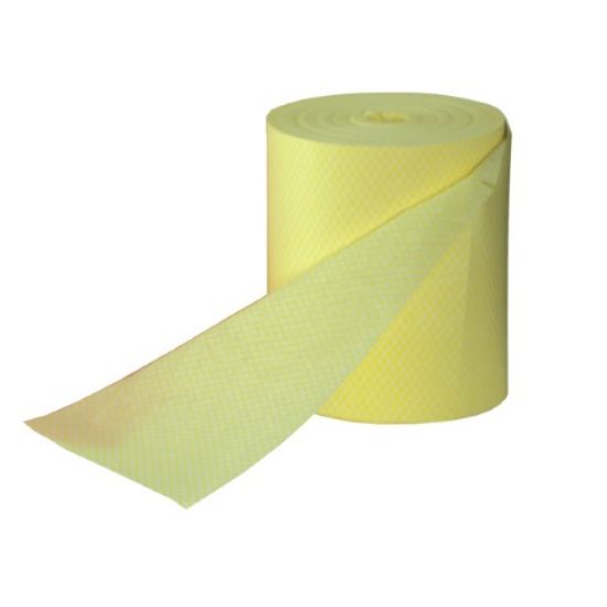 Jangro Lightweight Cloth Roll Yellow 350 Sheet Rolls (2)