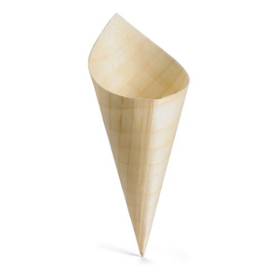 Disposable Wooden/Bamboo Cone 45ml (50)