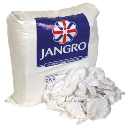 Jangro Wipers/Rags Swp Label 10kg Best Sheeting Wiper. Low Lint