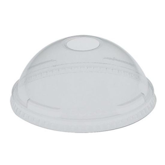 PACK OF 50 SMOOTHIE DOME LIDS WITH HOLE FOR 12/14OZ