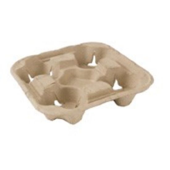 Paper Pulp Cup Holder For 4 Cups (Pack Of 90)