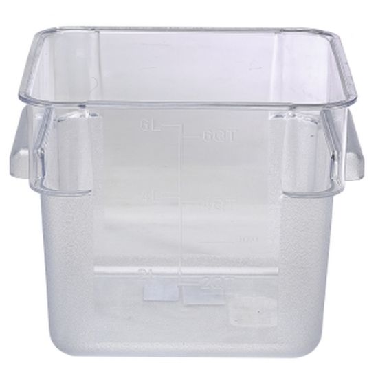 Polycarbonate 5.7ltr Square Food Storage Container With Etched Measurements