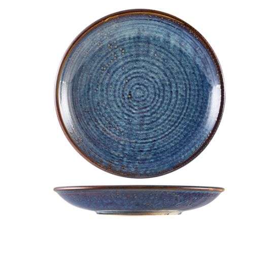 Terra Porcelain Aqua Blue Deep Coupe Plate 28cm (3)
