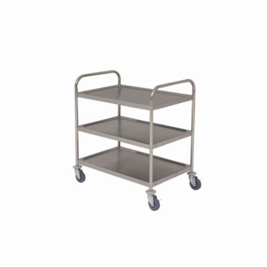 3 TIER FLAT PACK TROLLEY ST/ST 930X860X535 (HXWXD)