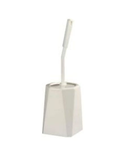 Toilet Brush And Holder Closed White