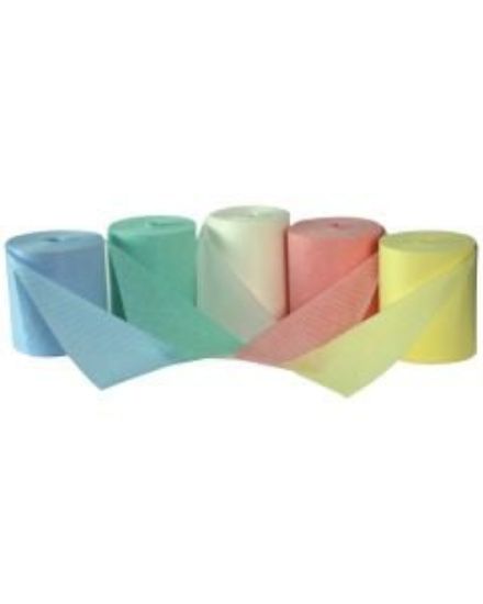 Jangro Lightweight Cloth Roll Blue 350 Sheet Rolls (2)