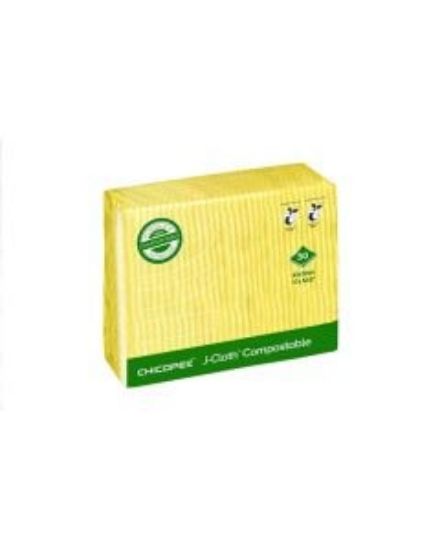 Compostable Chicopee J Cloth Yellow 43x32cm (Pack of 50)