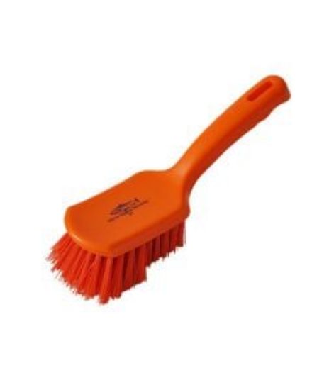 Short Handled Churn Brush Medium Orange