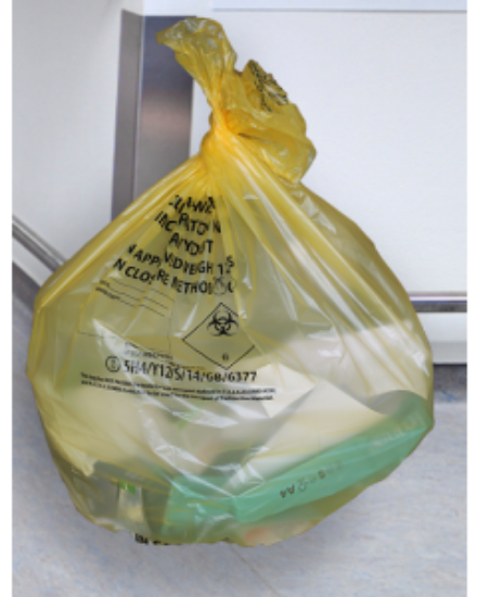 Clinical Yellow Sacks Medium Duty 15" X 28" X 39" 90l (Case of 500)