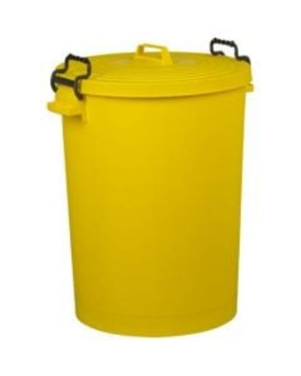 Food Grade Bin With Lid 110ltr Yellow