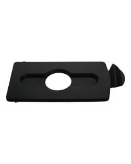 Rubbermaid Slim Jim Recycling Centre - Bottle Cans Lid - Black