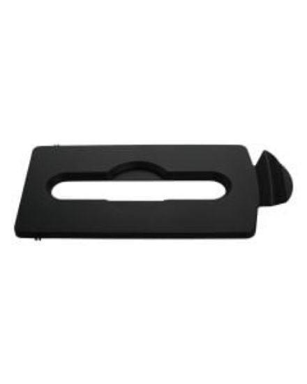Rubbermaid Slim Jim Recycling Centre Paper Slot Lid - Black