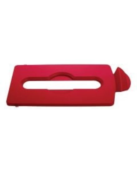 Rubbermaid Slim Jim Recycling Centre Paper Slot Lid - Red