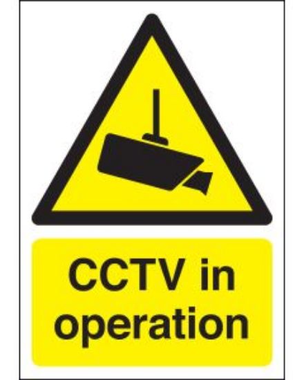 CCTV IN OPERATION 210X148 RIGID