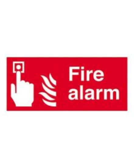 FIRE ALARM SYMBOL WITH FLAMES SIGN 100X200 RIGID