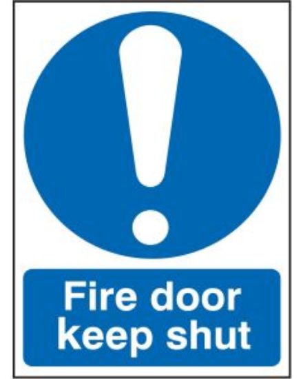 FIRE DOOR KEEP SHUT SYMBOL 100X75 RIGID