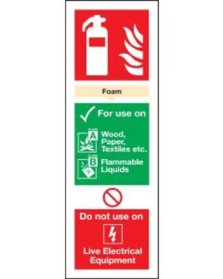 Foam Extinguisher Sign 300x100 Rigid