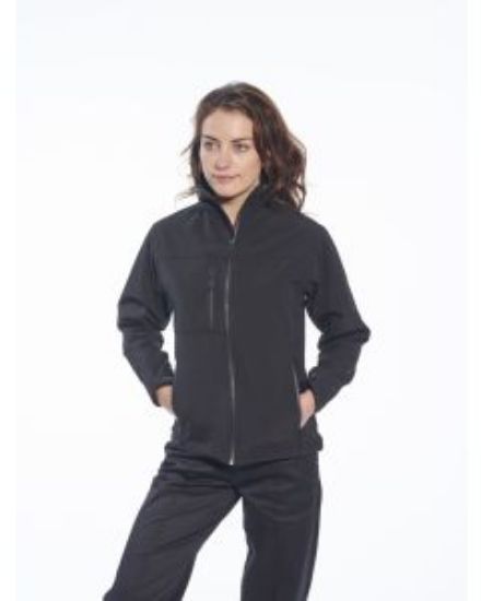 CHARLOTTE LADIES SOFT SHELL BLACK SIZE L