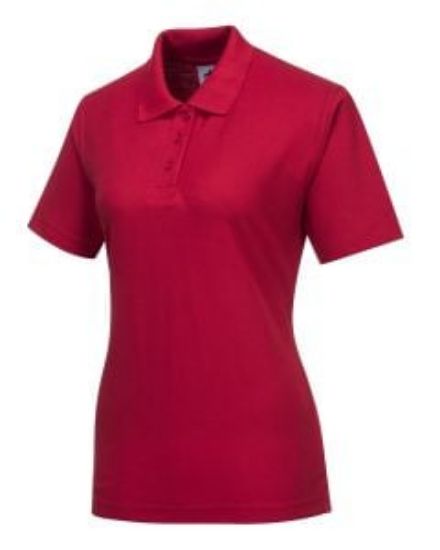 LADIES NAPLES POLO SHIRT RED SIZE 2XL