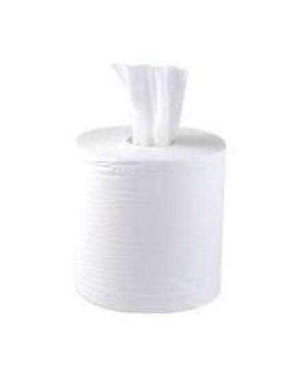 Jangro Contract Embossed Centrefeed 100m White 2 Ply Recycled (6)