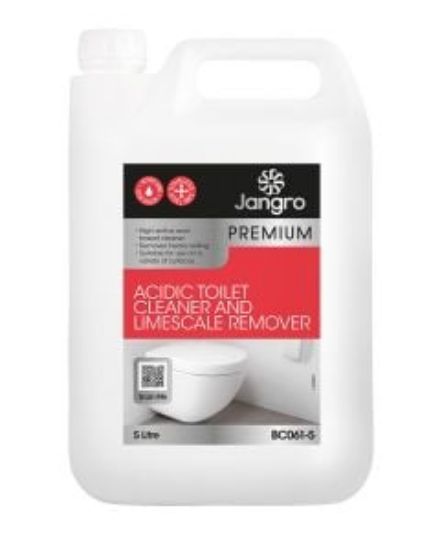 Jangro Premium Acidic Toilet Cleaner & Limescale Remover 5ltr (Case Of 2) **DG**