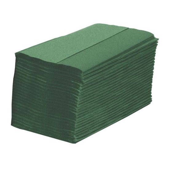 Hand Towel 1ply S/V Fold Green (Case of 3600)