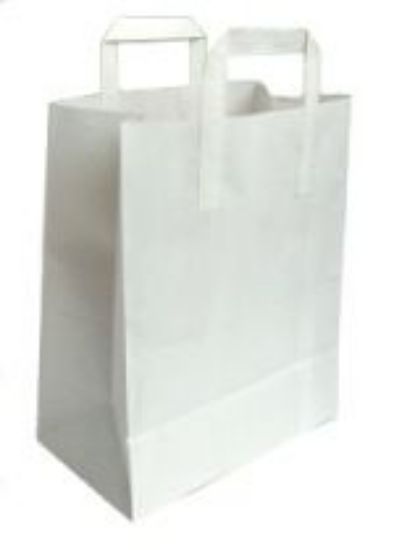 Paper Carrier Bag White 8x13x10" (250)