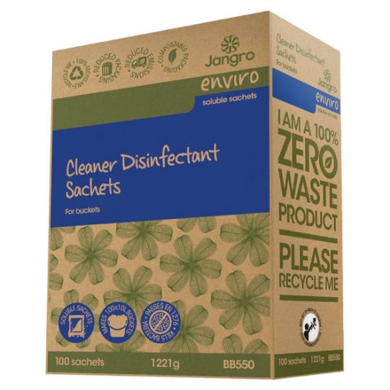 Jangro Enviro Cleaner Disinfectant Sachets For Buckets (100)