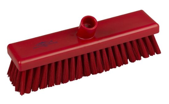 Hygiene Flat Sweeping Broom Soft 300mm Red