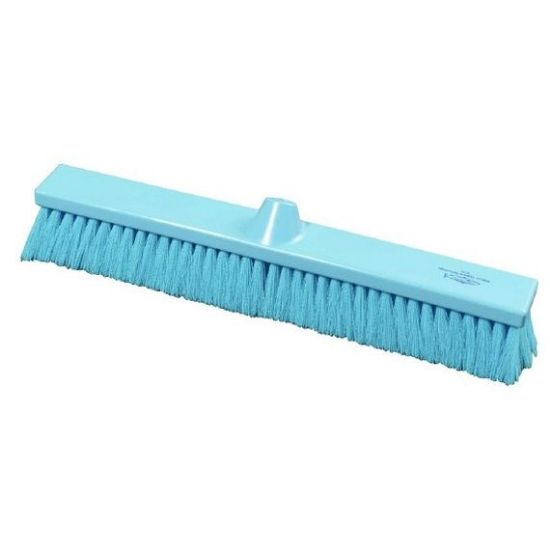 Premier Hygiene Flat Sweeping Broom Stiff 500mm Blue