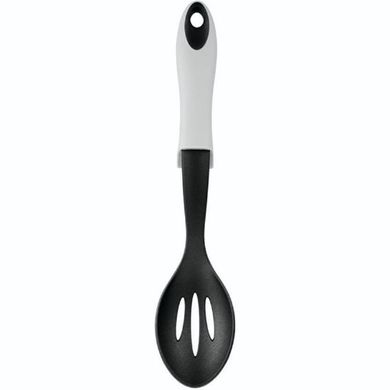 Soft Grip Slotted Spoon Black *s