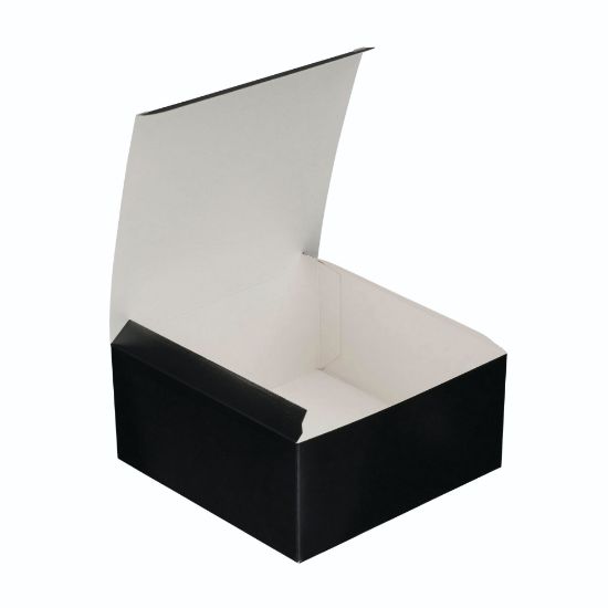 Black Folded Food Box 5" X 5" (Pack Of 250)